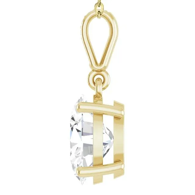 Necklaces GB Yellow Gold 14K 325 Carats Sparkling Natural Earth Mined Diamonds Pendant Necklace
