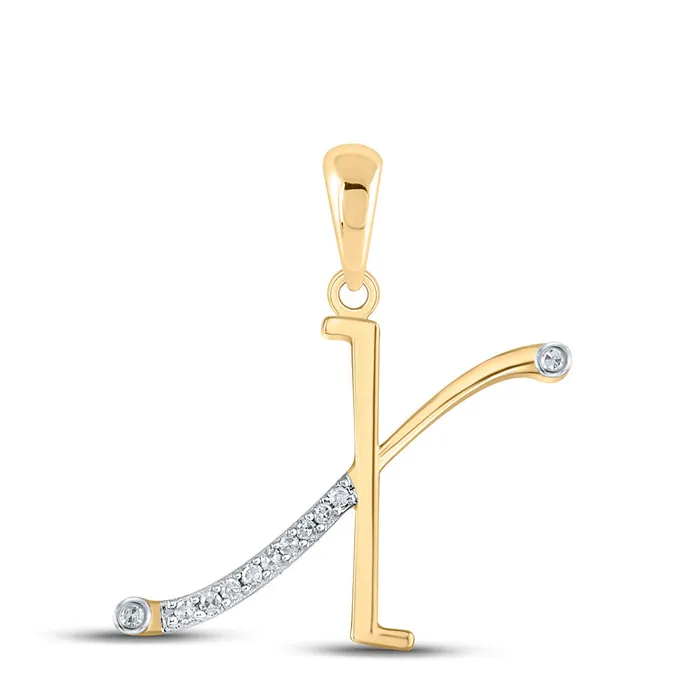Necklaces GND GND 10Kt Yellow Gold Womens Round Diamond X Initial Letter Pendant 120 Cttw Necklaces GND GND 10Kt Yellow Gold Womens Round Diamond X Initial Letter Pendant 120 Cttw