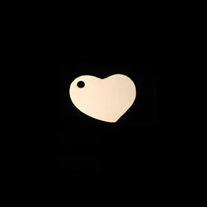 Necklaces Gold Filled Heart Tag with Hole 10mm 40 x 9mm 35 22 Gauge AP