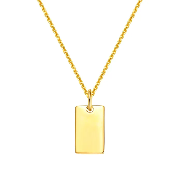 Necklaces Hey Happiness Canvas Pendant Necklace 14K