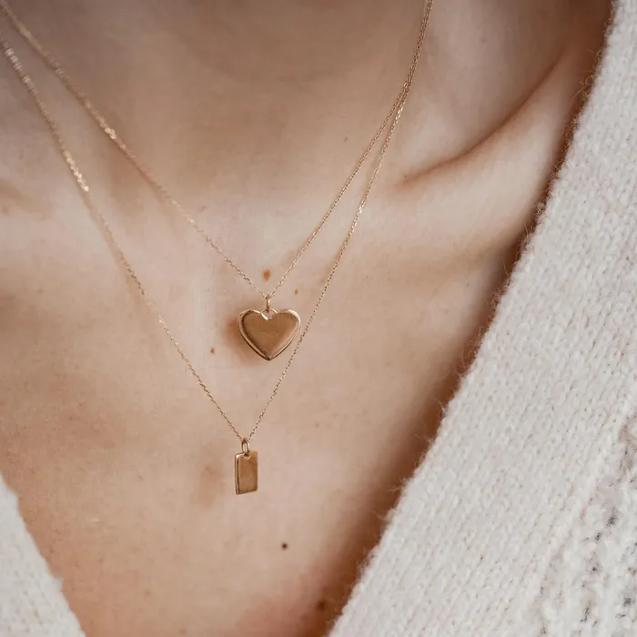 Necklaces Hey Happiness Canvas Pendant Necklace 14K Necklaces Hey Happiness Canvas Pendant Necklace 14K