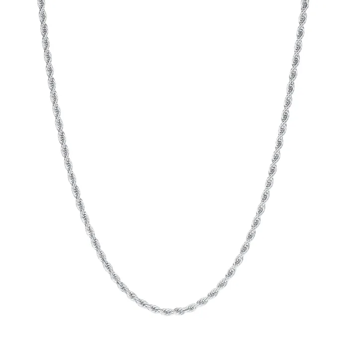 Necklaces Hey Happiness Thin Twist Chain Necklace Silver