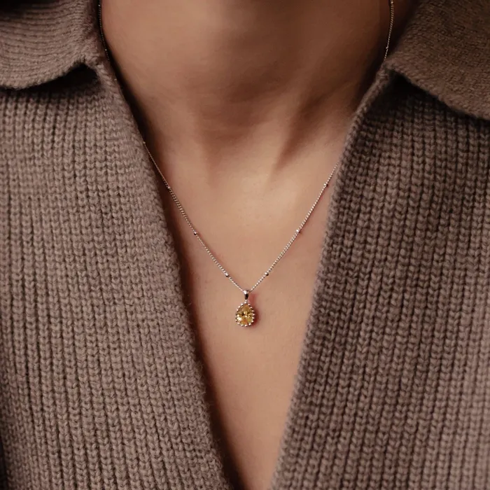 November Topaz Birthstone Necklace Sterling Silver Hey Happiness Necklaces November Topaz Birthstone Necklace Sterling Silver Hey Happiness Necklaces