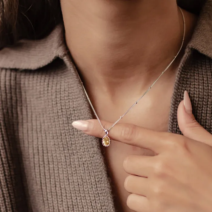 November Topaz Birthstone Necklace Sterling Silver Hey Happiness Necklaces November Topaz Birthstone Necklace Sterling Silver Hey Happiness Necklaces