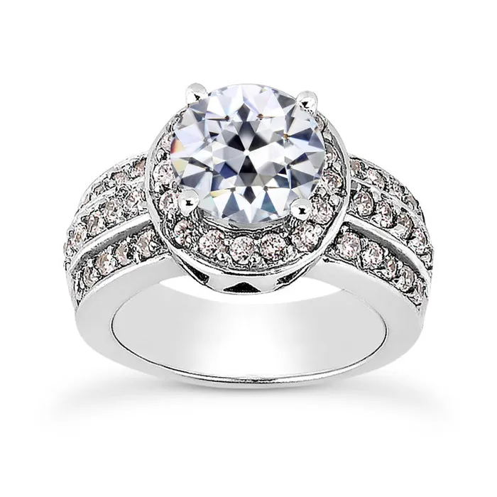 Old Mine Cut Natural Earth Mined Diamond Halo Wedding Ring Prong Set Gold 475 Carats HarryChadEntcom Rings Old Mine Cut Natural Earth Mined Diamond Halo Wedding Ring Prong Set Gold 475 Carats HarryChadEntcom Rings