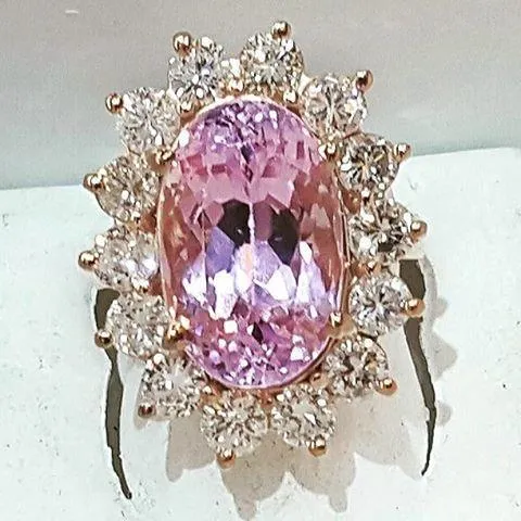 Pink Kunzite Designer Cocktail Ring GB Rings