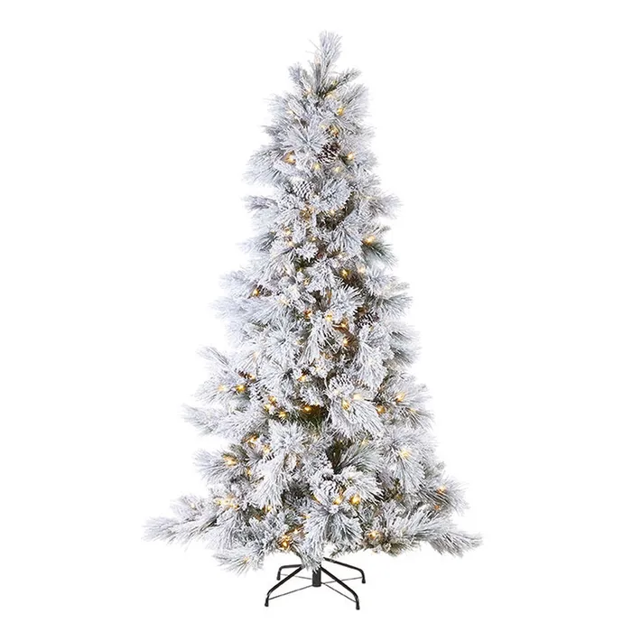 Raz Imports Necklaces Raz Imports Greenery PreLit Flocked Pine Tree
