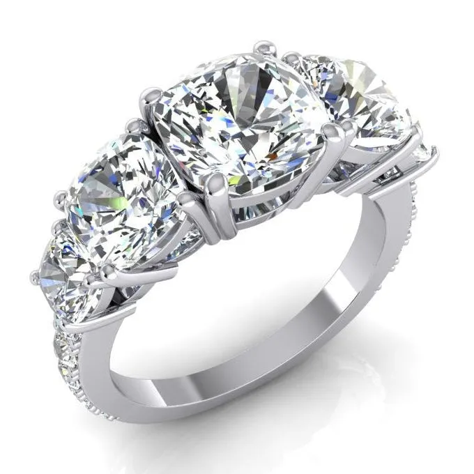 Real 7 Carats Cushion Natural Earth Mined Diamond Gold Engagement Ring With Accents HarryChadEntcom Rings Real 7 Carats Cushion Natural Earth Mined Diamond Gold Engagement Ring With Accents HarryChadEntcom Rings