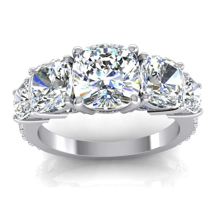 Real 7 Carats Cushion Natural Earth Mined Diamond Gold Engagement Ring With Accents HarryChadEntcom Rings Real 7 Carats Cushion Natural Earth Mined Diamond Gold Engagement Ring With Accents HarryChadEntcom Rings
