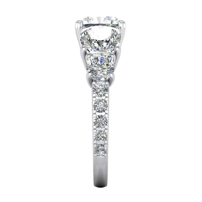 Real 7 Carats Cushion Natural Earth Mined Diamond Gold Engagement Ring With Accents HarryChadEntcom Rings Real 7 Carats Cushion Natural Earth Mined Diamond Gold Engagement Ring With Accents HarryChadEntcom Rings