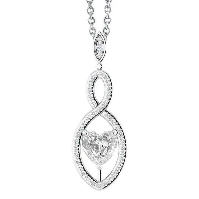 Real Natural Earth Mined Diamond Pendant Round Heart Old Miner Prong Set 3 Carats HarryChadEntcom Necklaces Real Natural Earth Mined Diamond Pendant Round Heart Old Miner Prong Set 3 Carats HarryChadEntcom Necklaces