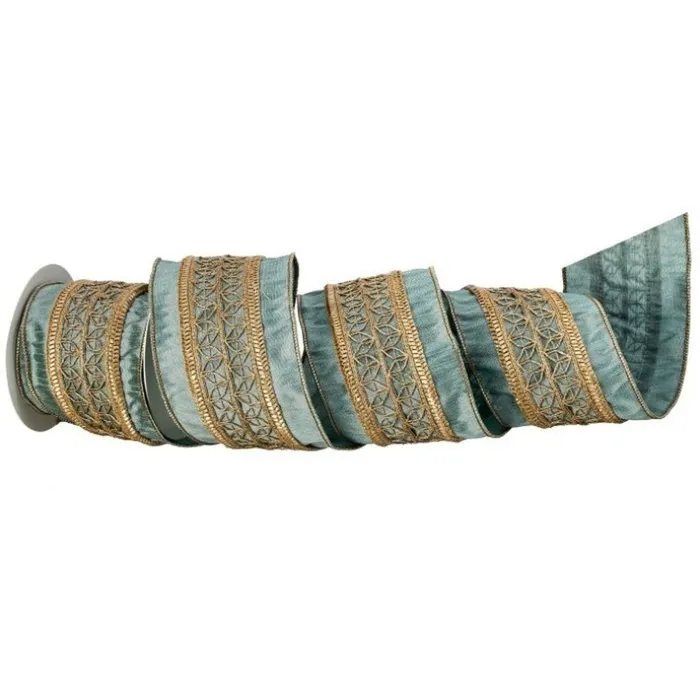 Regency International PreStyled Sets Regency International 4 X 5Y Metallic Gold Trim Dupion Ribbon Regency International PreStyled Sets Regency International 4 X 5Y Metallic Gold Trim Dupion Ribbon