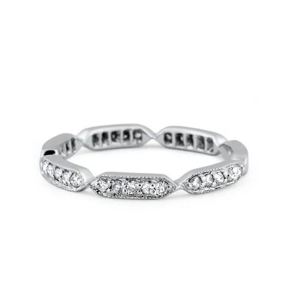 Rings 105 Ct Brilliant Cut Natural Earth Mined Diamond Wedding Band 14K White Gold GB Rings 105 Ct Brilliant Cut Natural Earth Mined Diamond Wedding Band 14K White Gold GB