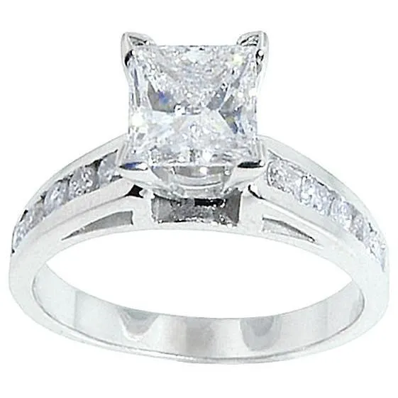 Rings 150 Ct Natural Earth Mined Diamond Ring Solid White Gold 18K Solitaire With Accents GB Rings 150 Ct Natural Earth Mined Diamond Ring Solid White Gold 18K Solitaire With Accents GB