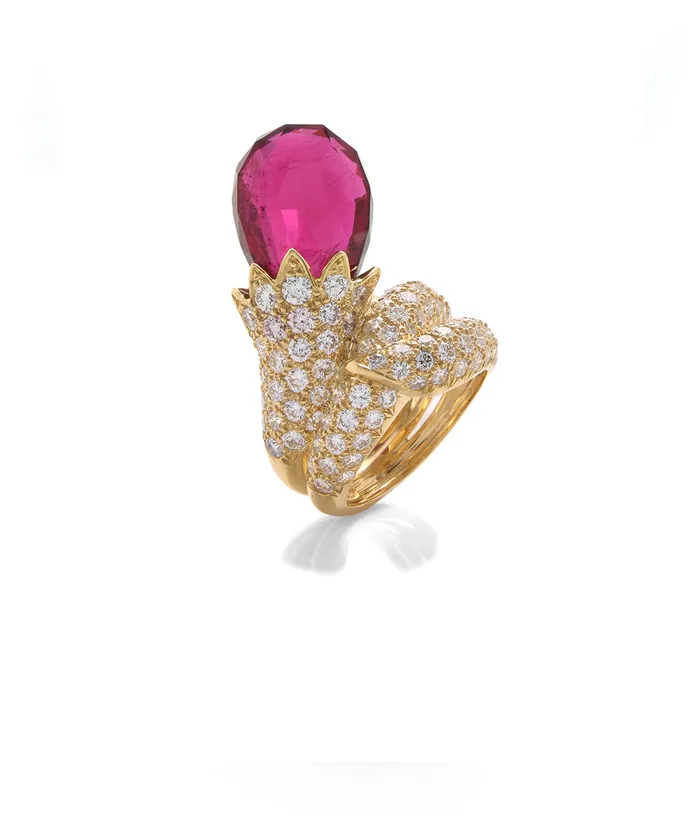 Rings David Webb Flower Bud Wrap Ring