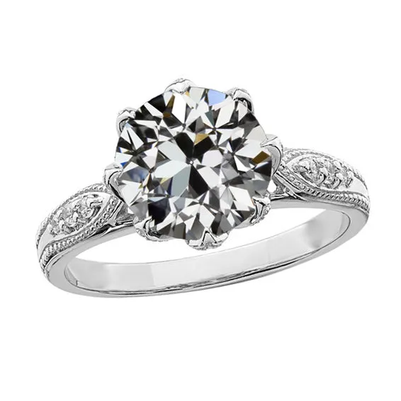 Rings Engagement Ring Round Old Mine Cut Natural Earth Mined Diamond 8 Prong Set 375 Carats HarryChadEntcom Rings Engagement Ring Round Old Mine Cut Natural Earth Mined Diamond 8 Prong Set 375 Carats HarryChadEntcom