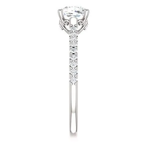 Rings GB 130 Ct Cushion Natural Earth Mined Diamond Engagement Ring With Accents Rings GB 130 Ct Cushion Natural Earth Mined Diamond Engagement Ring With Accents