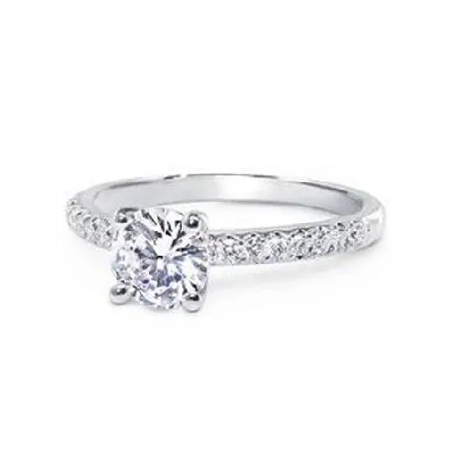 Rings GB 180 Ct Natural Earth Mined Diamond Engagement Ring Accented White Gold 14K Rings GB 180 Ct Natural Earth Mined Diamond Engagement Ring Accented White Gold 14K