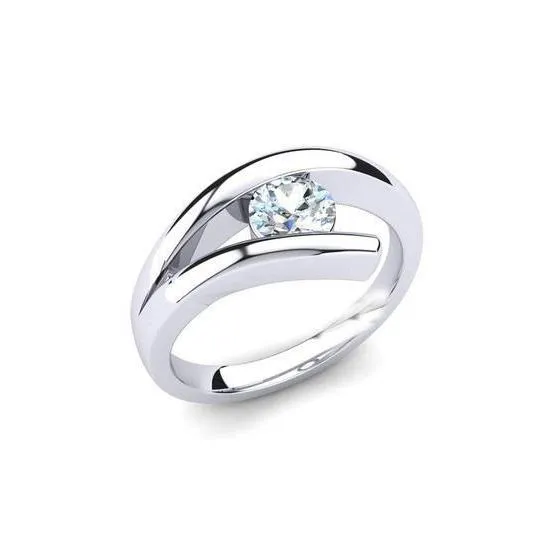 Rings GB 1 Carat Solitaire Round Cut Natural Earth Mined Diamond Engagement Ring Bar Set Rings GB 1 Carat Solitaire Round Cut Natural Earth Mined Diamond Engagement Ring Bar Set