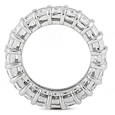 Rings GB 10 Carat Radiant Cut Eternity Natural Earth Mined Diamond Ring