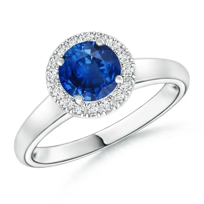 Rings GB 280 Ct Solitaire With Accents Ceylon Sapphire Natural Earth Mined Diamonds Ring WG 14K Rings GB 280 Ct Solitaire With Accents Ceylon Sapphire Natural Earth Mined Diamonds Ring WG 14K