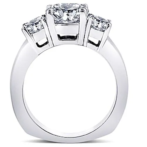 Rings GB 301 Carat Natural Earth Mined Diamond Three Stone Engagement Anniversary Ring White Gold Rings GB 301 Carat Natural Earth Mined Diamond Three Stone Engagement Anniversary Ring White Gold