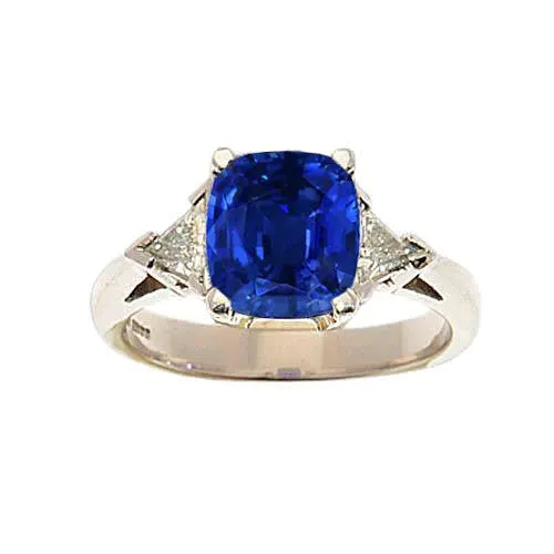 Rings GB Cushion Cut 9 Carat Sapphire Engagement Ring