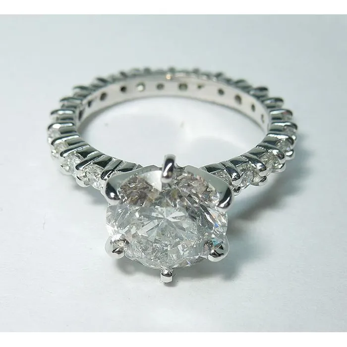 Rings GB Natural Earth Mined Diamond Engagement Ring Accented 525 Carats White Gold 14K Rings GB Natural Earth Mined Diamond Engagement Ring Accented 525 Carats White Gold 14K