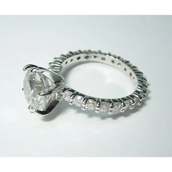 Rings GB Natural Earth Mined Diamond Engagement Ring Accented 525 Carats White Gold 14K Rings GB Natural Earth Mined Diamond Engagement Ring Accented 525 Carats White Gold 14K