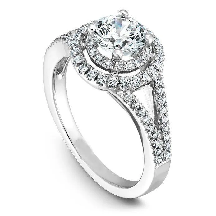 Rings GB Round Natural Earth Mined Diamond Engagement Ring Split Shank 4 Carats White Gold 14K Rings GB Round Natural Earth Mined Diamond Engagement Ring Split Shank 4 Carats White Gold 14K