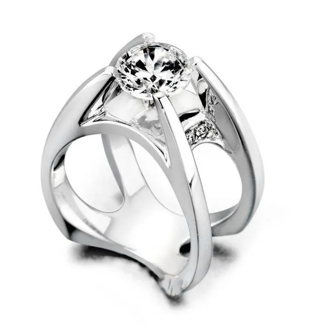 Rings GB Solitaire With Accents 180 Ct Round Cut Natural Earth Mined Diamond Engagement Fancy Ring Rings GB Solitaire With Accents 180 Ct Round Cut Natural Earth Mined Diamond Engagement Fancy Ring