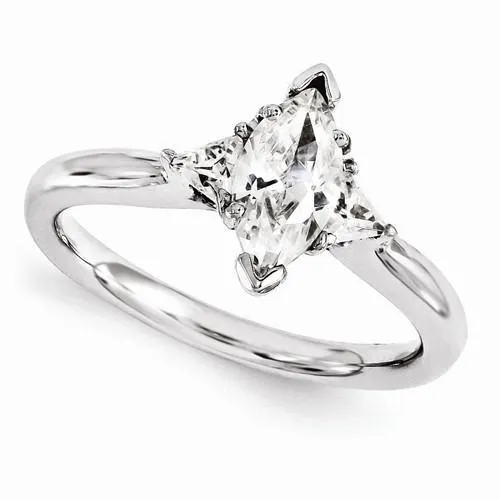 Rings GB Three Stone Natural Earth Mined Diamond Engagement Ring 130 Carats 14K White Gold Rings GB Three Stone Natural Earth Mined Diamond Engagement Ring 130 Carats 14K White Gold