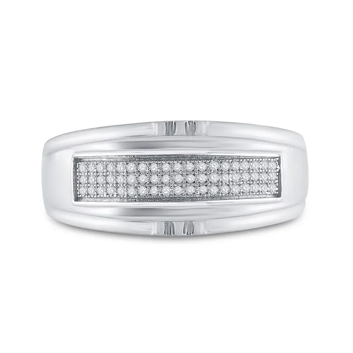 Rings GND GND Sterling Silver Mens Round Diamond Band Ring 16 Cttw Size 10 Rings GND GND Sterling Silver Mens Round Diamond Band Ring 16 Cttw Size 10