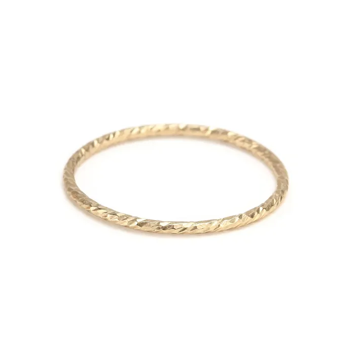 Rings Gold Filled Sparkle Texture Stacking Ring SIZE 7 KS