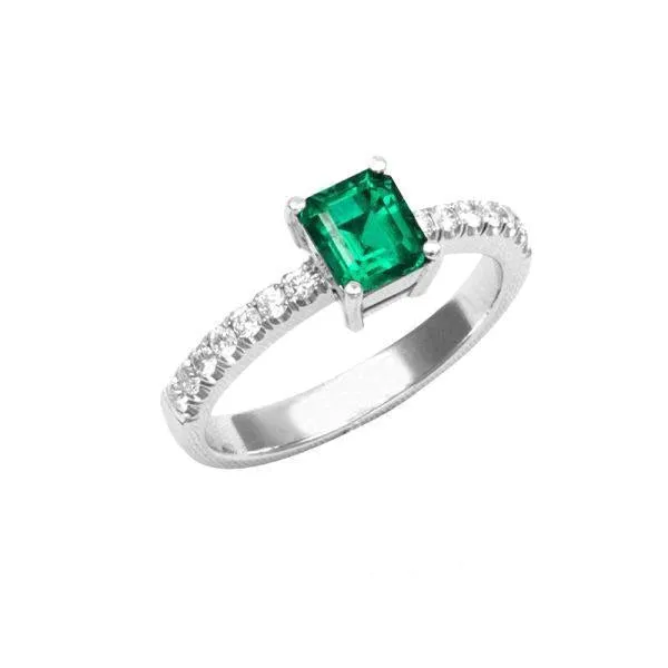 Rings Green Emerald And Natural Earth Mined Diamonds 280 Carats Engagement Ring White Gold 14K GB Rings Green Emerald And Natural Earth Mined Diamonds 280 Carats Engagement Ring White Gold 14K GB