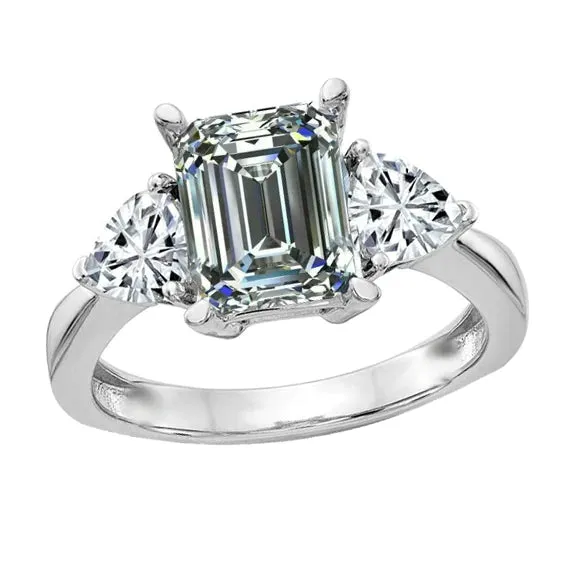 Rings HarryChadEntcom Custom Jewelry 3 Stone Ring Trillion Emerald Natural Earth Mined Diamond Rings HarryChadEntcom Custom Jewelry 3 Stone Ring Trillion Emerald Natural Earth Mined Diamond