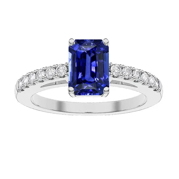 Rings HarryChadEntcom Emerald Solitaire With Natural Earth Mined Diamond Accents Ring Blue Sapphire 350 Carats Rings HarryChadEntcom Emerald Solitaire With Natural Earth Mined Diamond Accents Ring Blue Sapphire 350 Carats