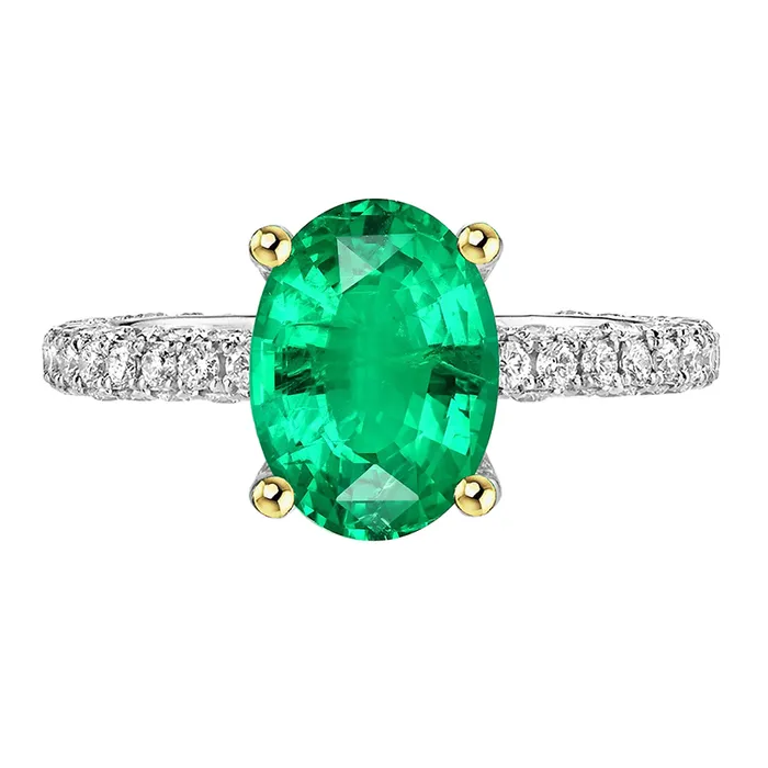 Rings HarryChadEntcom Oval Cut Gemstone Ring Green Emerald Birthstone