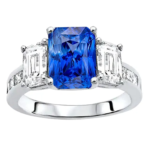 Rings HarryChadEntcom Princess Emerald Natural Earth Mined Diamond Radiant Sapphire Ring 4 Carats Channel Set Rings HarryChadEntcom Princess Emerald Natural Earth Mined Diamond Radiant Sapphire Ring 4 Carats Channel Set
