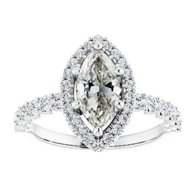 Rings HarryChadEntcom Round Marquise Old Cut Natural Earth Mined Diamond Halo Ring 6 Prong Set 625 Carats Rings HarryChadEntcom Round Marquise Old Cut Natural Earth Mined Diamond Halo Ring 6 Prong Set 625 Carats