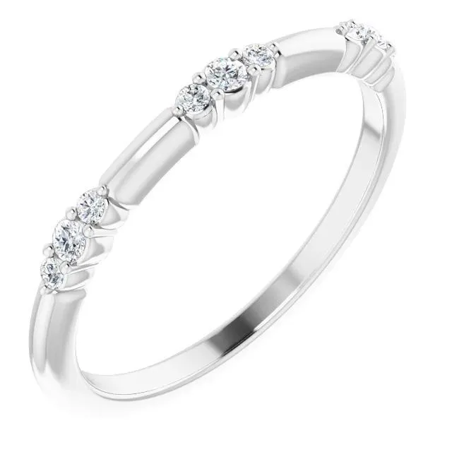 Rings Natural Earth Mined Diamond Wedding Band 060 Carats Prong Setting White Gold GB