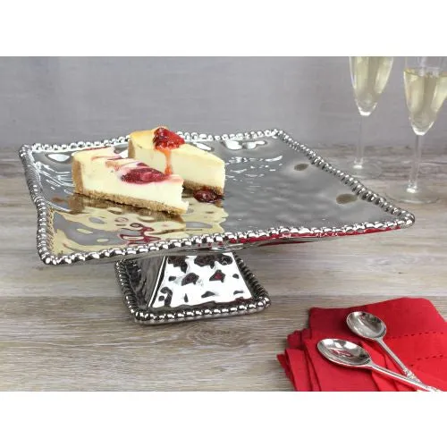 Rings Pampa Bay Verona Porcelain Square Cake Stand Silver 5 x 11 inches Pampa Bay Rings Pampa Bay Verona Porcelain Square Cake Stand Silver 5 x 11 inches Pampa Bay