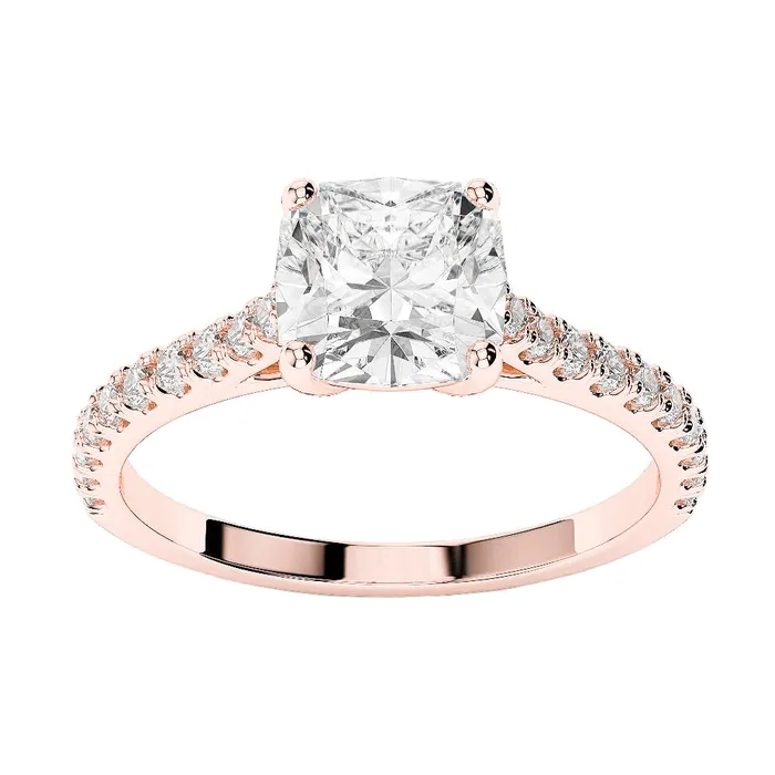 Rings Rose Gold 325 Carats Cushion Natural Earth Mined Diamond Engagement Ring New GB Rings Rose Gold 325 Carats Cushion Natural Earth Mined Diamond Engagement Ring New GB