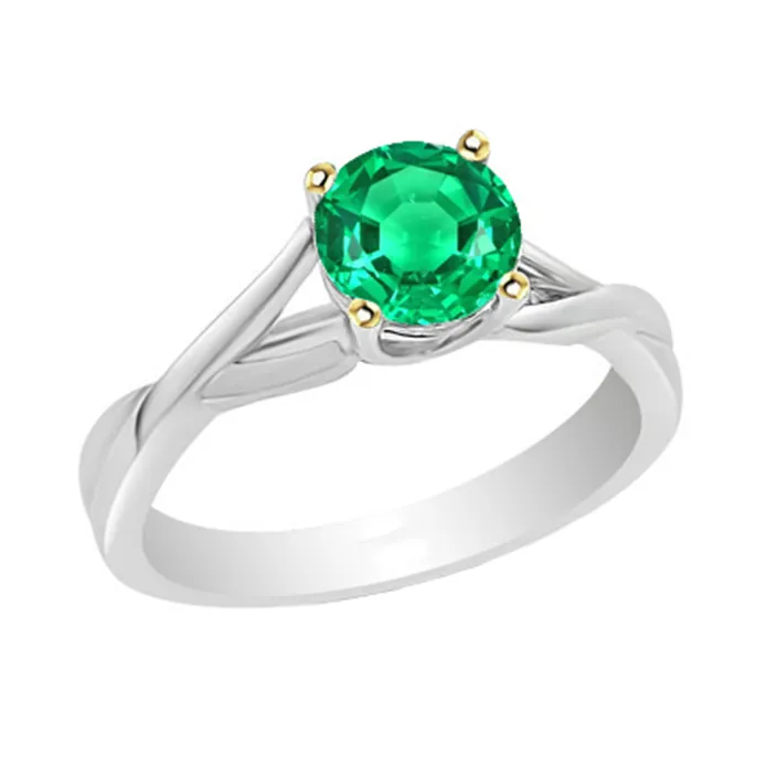 Rings Unique Design Green Emerald Ring Solitaire HarryChadEntcom