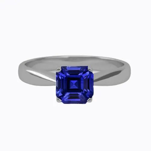 Rings White Gold Solitaire Ring Asscher Cut Sapphire Jewelry 150 Carats HarryChadEntcom Rings White Gold Solitaire Ring Asscher Cut Sapphire Jewelry 150 Carats HarryChadEntcom