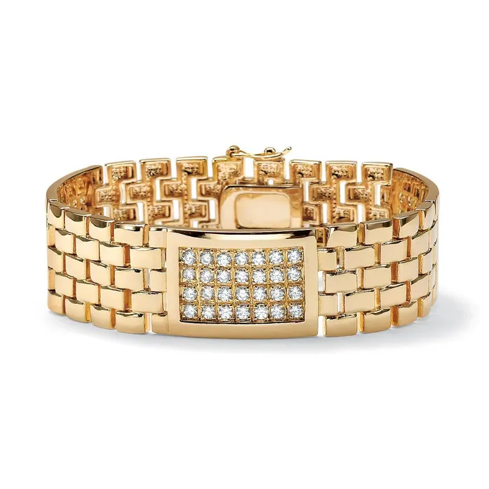 Round Brilliant Cut 6 Carats Natural Earth Mined Diamonds Mens Bracelet 14K YG GB Bracelets Round Brilliant Cut 6 Carats Natural Earth Mined Diamonds Mens Bracelet 14K YG GB Bracelets