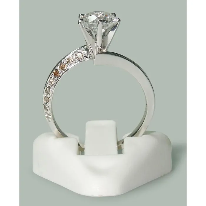 Round Natural Earth Mined Diamond Anniversary Ring 136 Carats Jewelry New White Gold 14K GB Rings