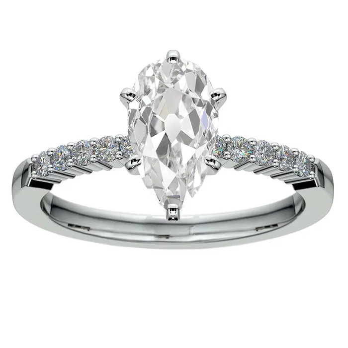 Round Pear Old Cut Natural Earth Mined Diamond Anniversary Ring 550 Carats White Gold HarryChadEntcom Rings Round Pear Old Cut Natural Earth Mined Diamond Anniversary Ring 550 Carats White Gold HarryChadEntcom Rings