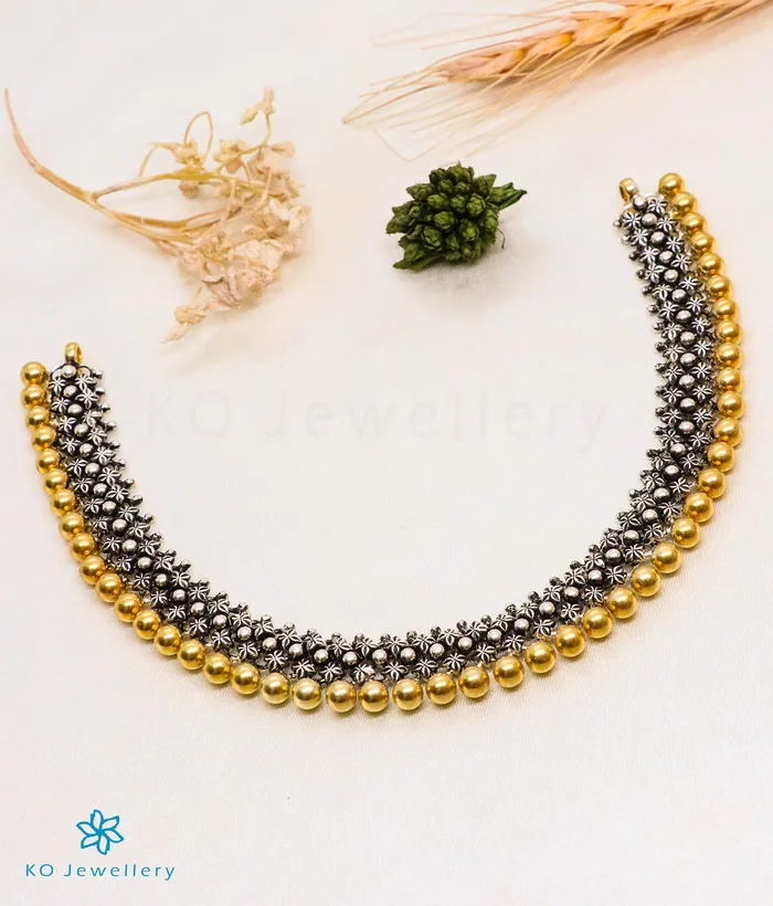 Silversmith Necklaces The Samanvaya Antique Silver Necklace 2 tone