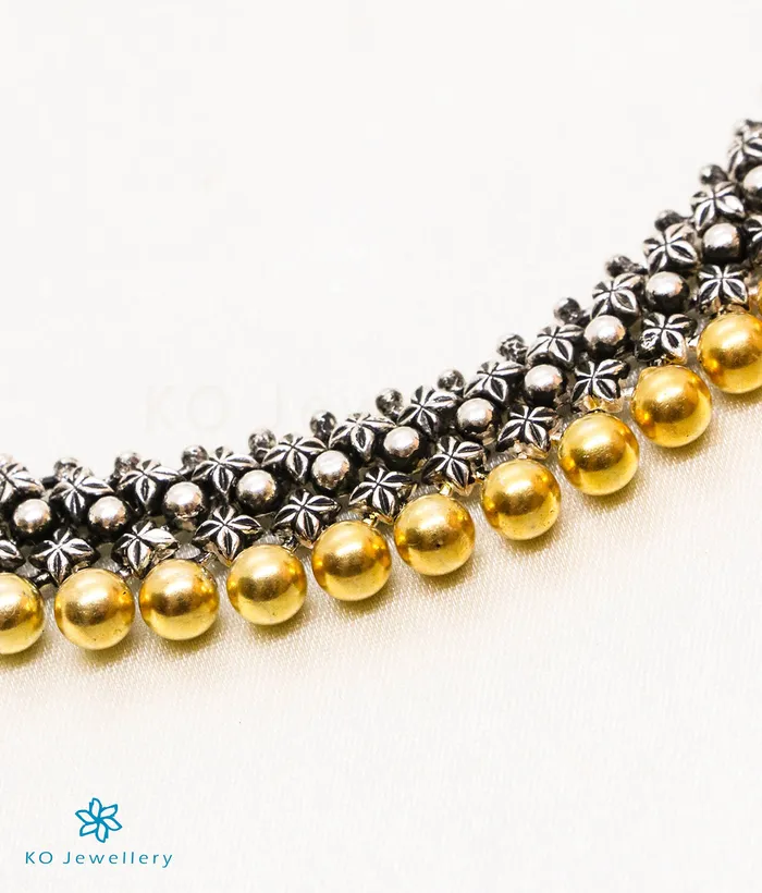 Silversmith Necklaces The Samanvaya Antique Silver Necklace 2 tone